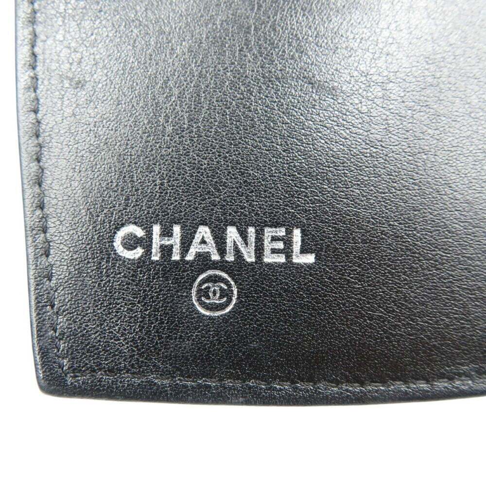 CHANEL Black Leather Logo Wallet - Picture 7 of 8